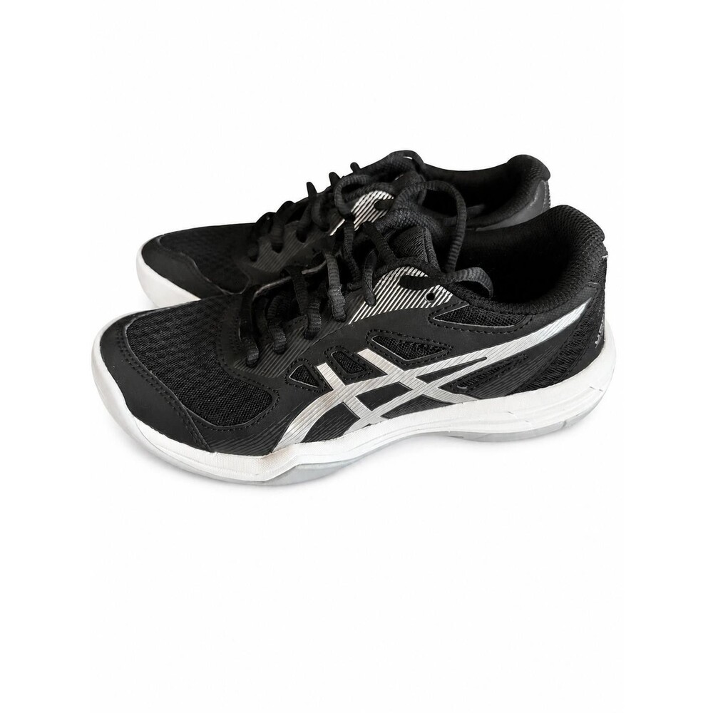 ASICS Upcourt 5 Womens Black & Silver Volleyball Court Shoes 6.5 US